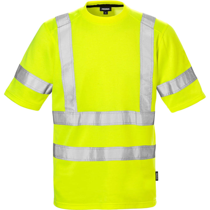 Fristads Hi-Vis UV Protective Moisture-Wicking T-Shirt Class 3 - 7024 THV Hi-Vis Yellow Front1#colour_hi-vis-yellow