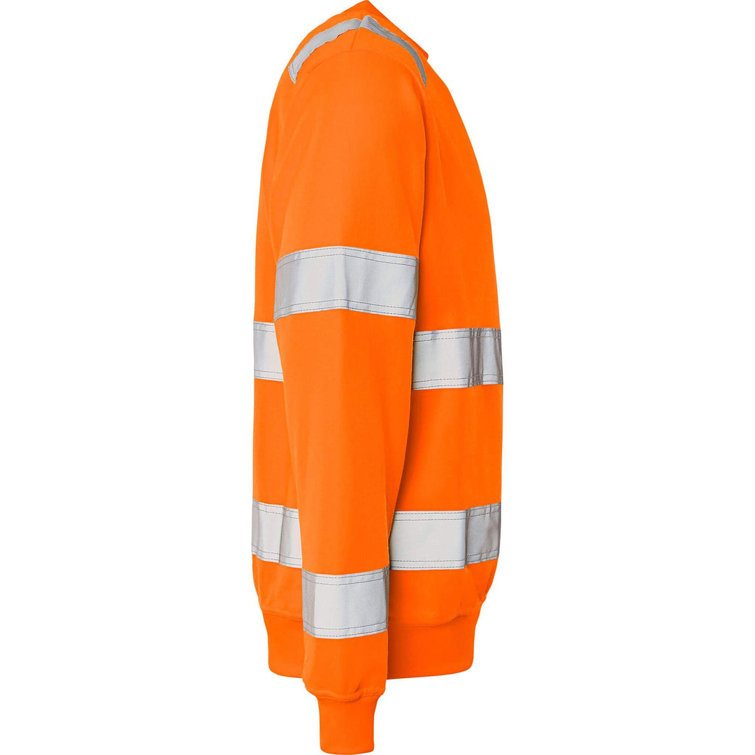 Fristads Hi-Vis UV Protective Sweatshirt Class 3 - 7446 SHV Hi-Vis Orange Back3#colour_hi-vis-orange