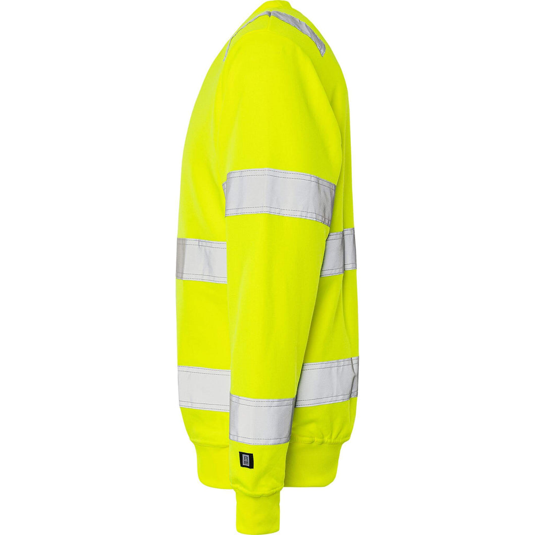 Fristads Hi-Vis UV Protective Sweatshirt Class 3 - 7446 SHV Hi-Vis Yellow Back2#colour_hi-vis-yellow
