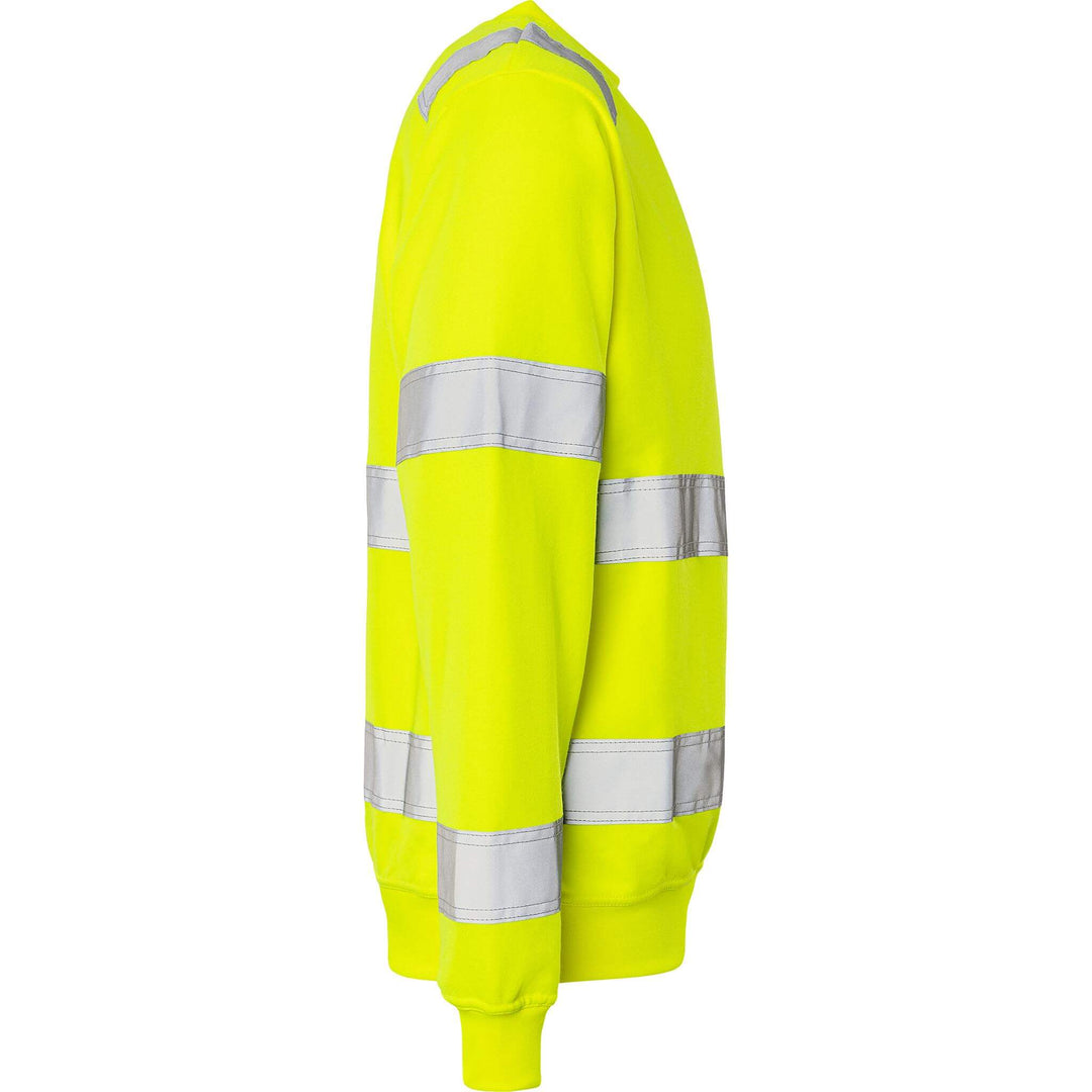 Fristads Hi-Vis UV Protective Sweatshirt Class 3 - 7446 SHV Hi-Vis Yellow Back3#colour_hi-vis-yellow