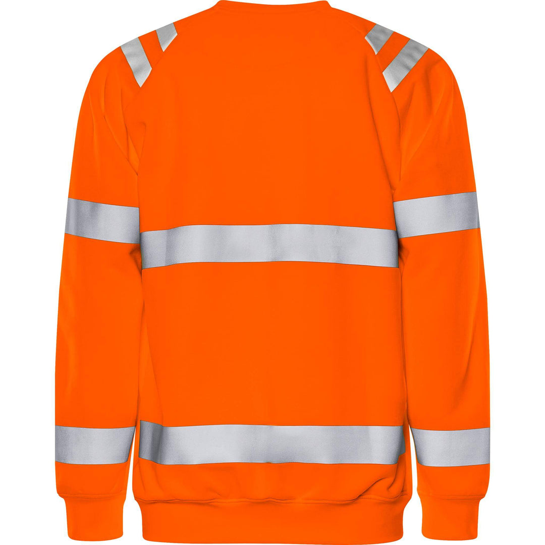 Fristads Hi-Vis UV Protective Sweatshirt Class 3 - 7862 GPSW Hi-Vis Orange Back1#colour_hi-vis-orange