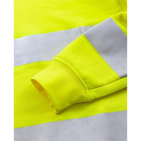 Fristads Hi-Vis UV Protective Sweatshirt Class 3 - 7862 GPSW Hi-Vis Yellow Detail2#colour_hi-vis-yellow
