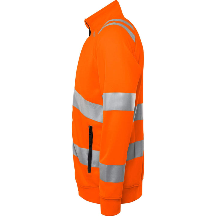 Fristads Hi-Vis UV-Protective Sweatshirt Jacket Class 3 - 7863 GPSW Hi-Vis Orange Back2#colour_hi-vis-orange