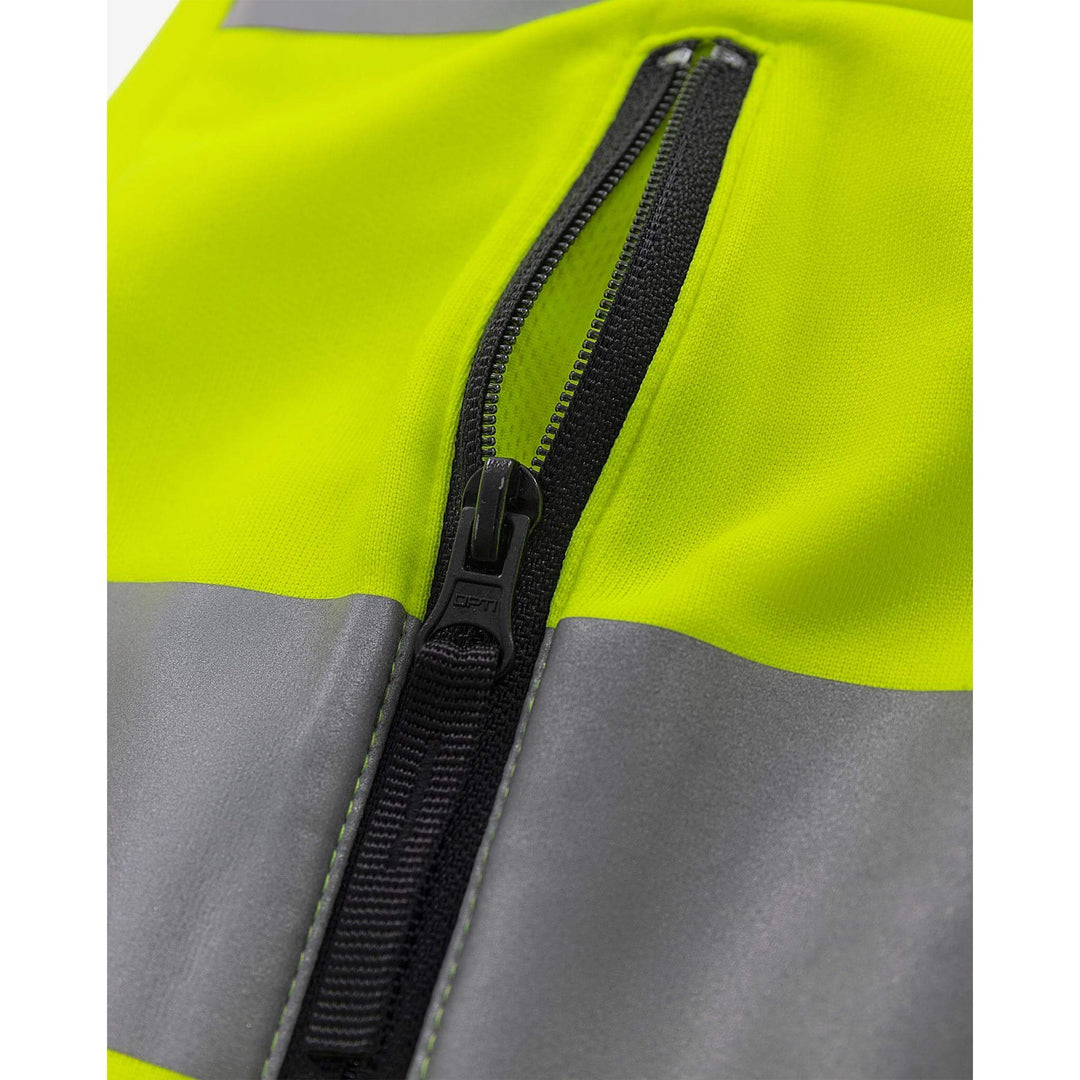 Fristads Hi-Vis UV-Protective Sweatshirt Jacket Class 3 - 7863 GPSW Hi-Vis Yellow Detail3#colour_hi-vis-yellow