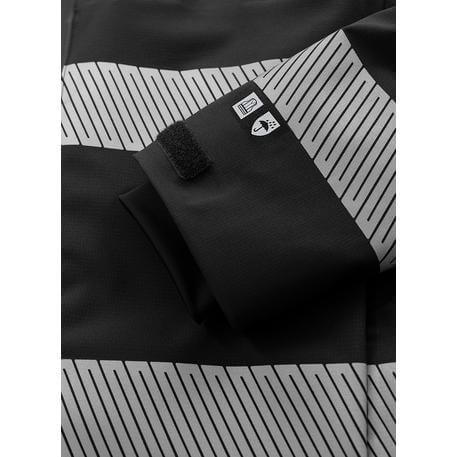 Fristads Hi-Vis Waterproof Breathable Ripstop Stretch Shell Jacket Class 1 - 4690 GLS Hi-Vis Yellow/Black Detail2#colour_hi-vis-yellow-black