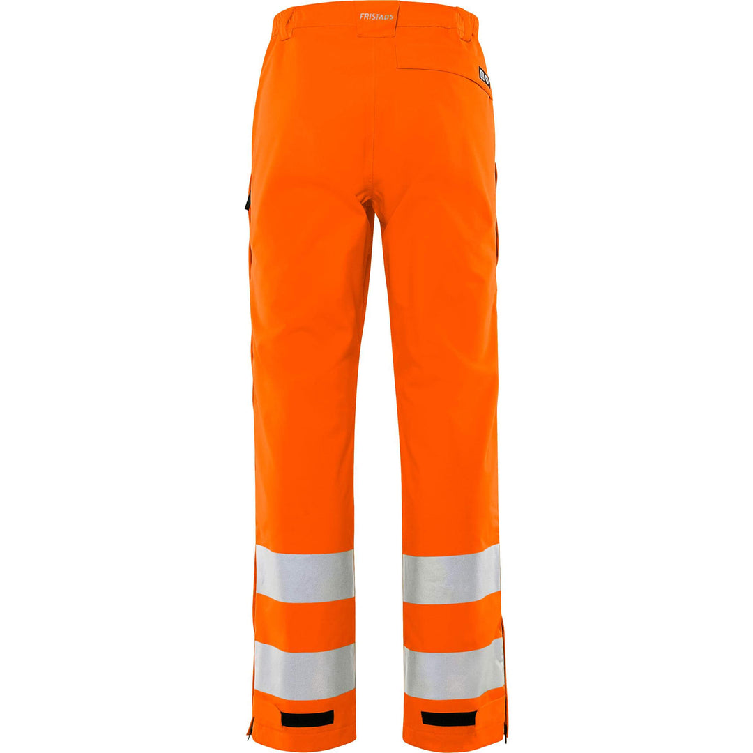 Fristads Hi-Vis Waterproof Breathable Shell Trousers Class 2 - 2680 GLPS Hi-Vis Orange Back1#colour_hi-vis-orange