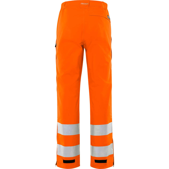 Fristads Hi-Vis Waterproof Breathable Shell Trousers Class 2 - 2680 GLPS Hi-Vis Orange Back1#colour_hi-vis-orange