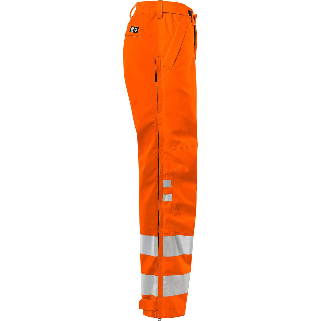 Fristads Hi-Vis Waterproof Breathable Shell Trousers Class 2 - 2680 GLPS Hi-Vis Orange Back3#colour_hi-vis-orange