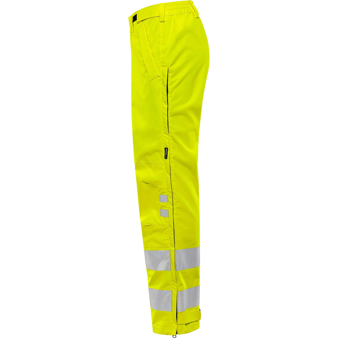 Fristads Hi-Vis Waterproof Breathable Shell Trousers Class 2 - 2680 GLPS Hi-Vis Yellow Back2#colour_hi-vis-yellow