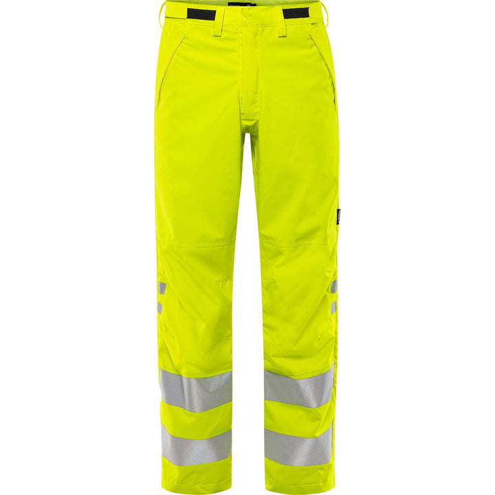 Fristads Hi-Vis Waterproof Breathable Shell Trousers Class 2 - 2680 GLPS Hi-Vis Yellow Front1#colour_hi-vis-yellow