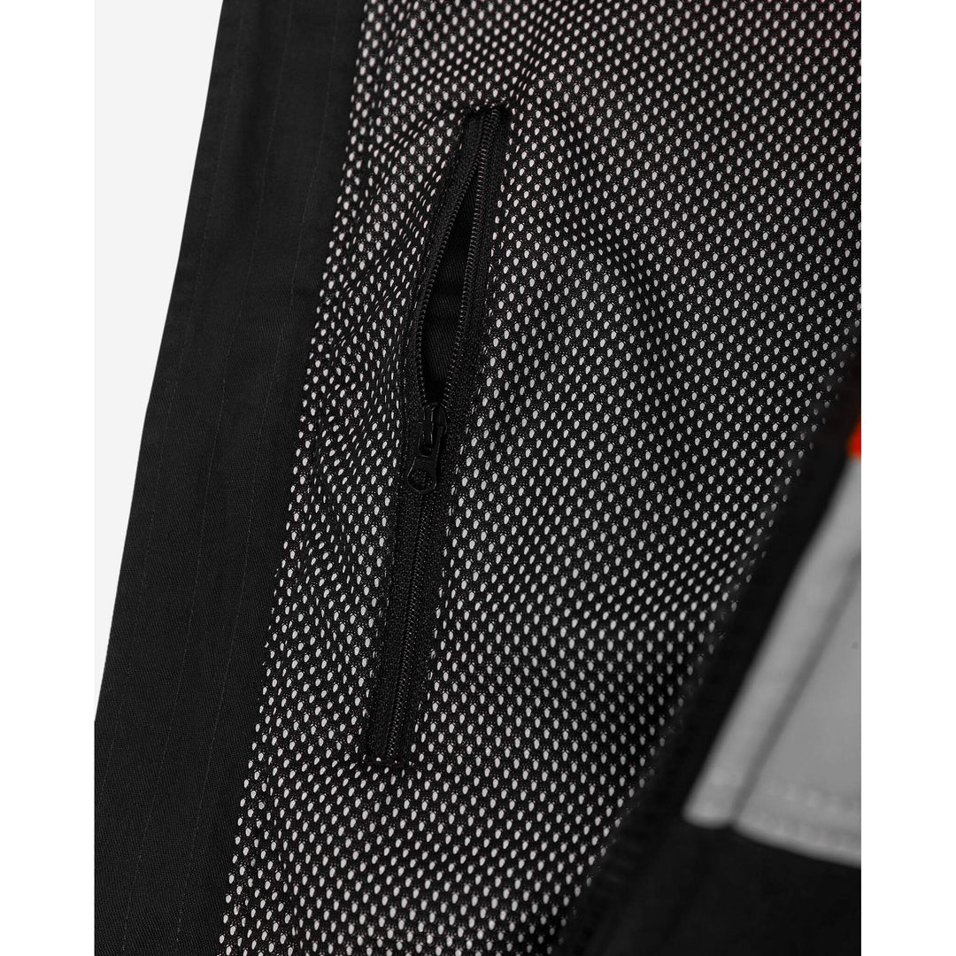 Fristads Hi-Vis Windproof Fleece Jacket Class 3 - 4041 FE Hi-Vis Red/Black Detail2#colour_hi-vis-red-black