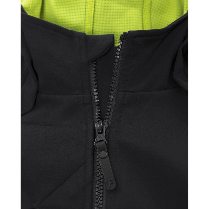 Fristads Hooded Windproof Softshell Jacket - 7461 GBON Black Detail1#colour_black