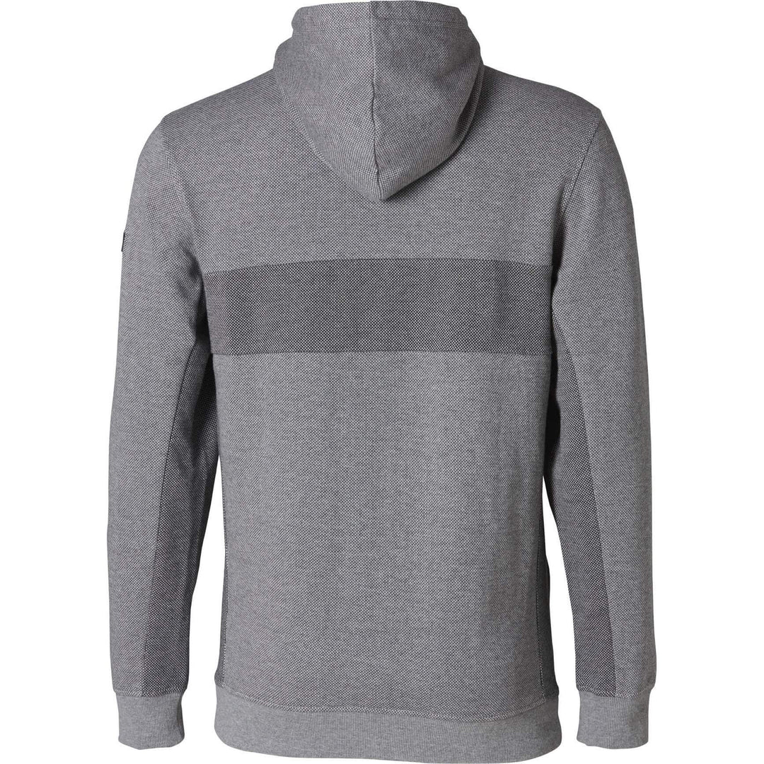 Fristads Kansas Evolve Double-Face Hooded Sweatshirt Grey/Dark Grey Back1#colour_grey-dark-grey