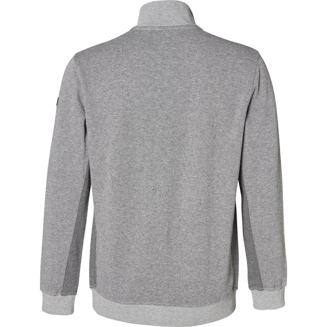 Fristads Kansas Evolve Double-Face Sweatshirt Jacket Grey/Dark Grey Back1#colour_grey-dark-grey