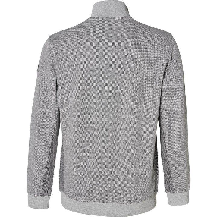 Fristads Kansas Evolve Double-Face Sweatshirt Jacket Grey/Dark Grey Back1#colour_grey-dark-grey