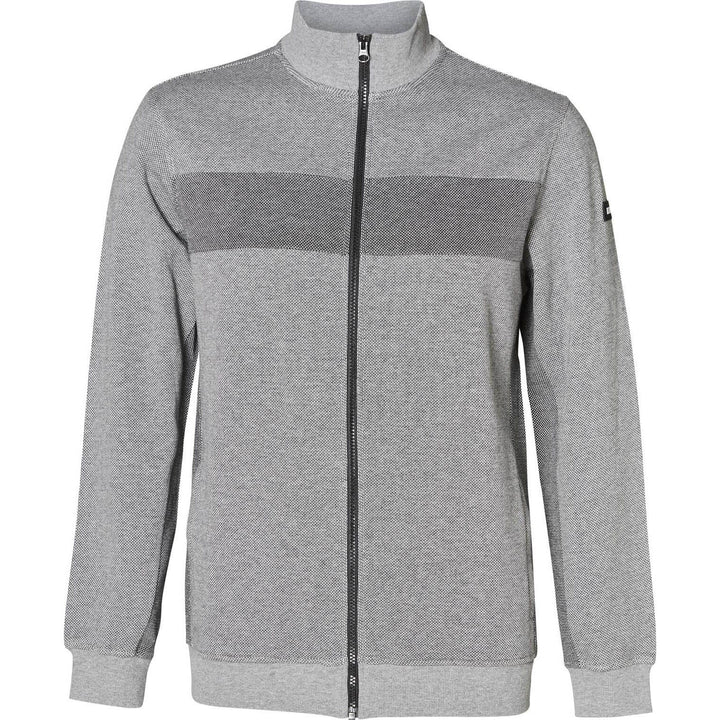 Fristads Kansas Evolve Double-Face Sweatshirt Jacket Grey/Dark Grey Front1#colour_grey-dark-grey