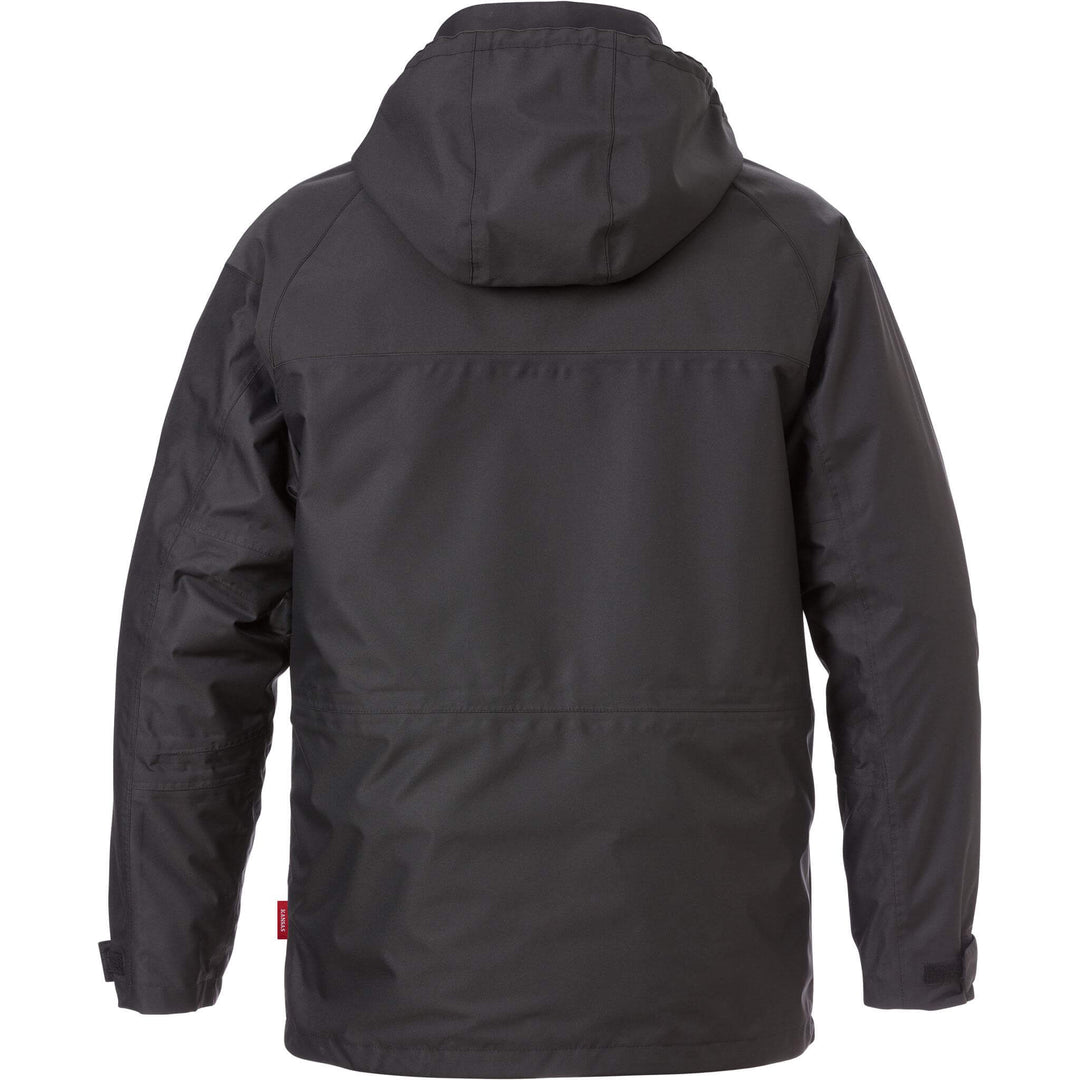 Fristads Kansas Icon Airtech 3-In-1 Jacket - 4056 GTT Black Back1#colour_black