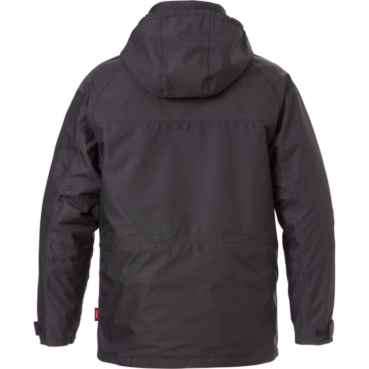Fristads Kansas Icon Airtech 3-In-1 Jacket - 4056 GTT Black Back1#colour_black