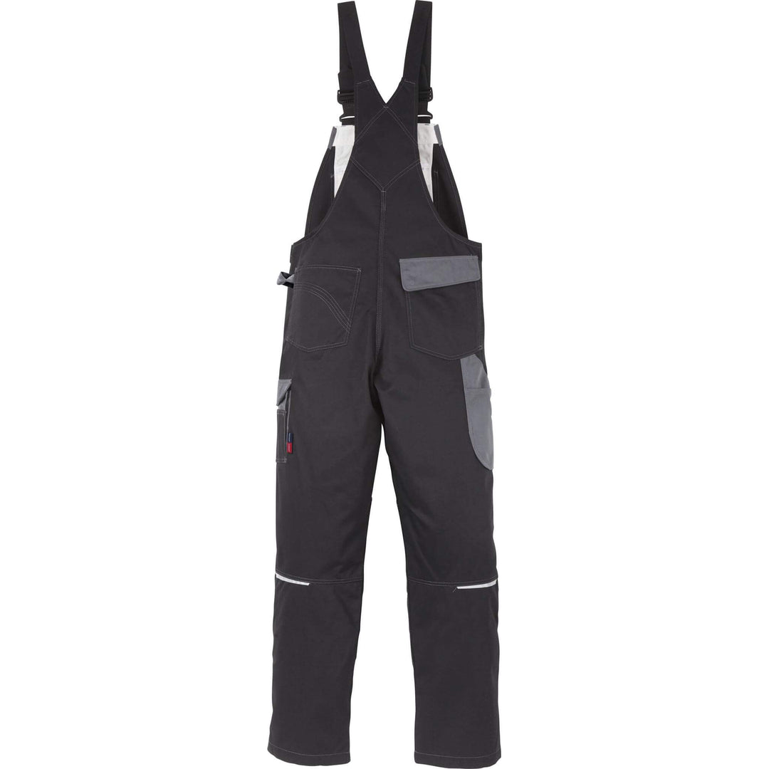 Fristads Kansas Icon Bib and Brace Black/Grey Back1#colour_black-grey