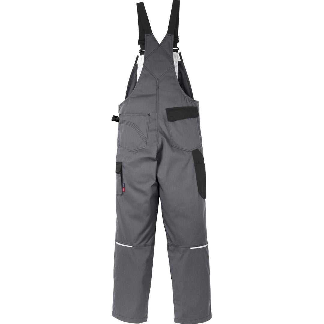 Fristads Kansas Icon Bib and Brace Grey/Black Back1#colour_grey-black