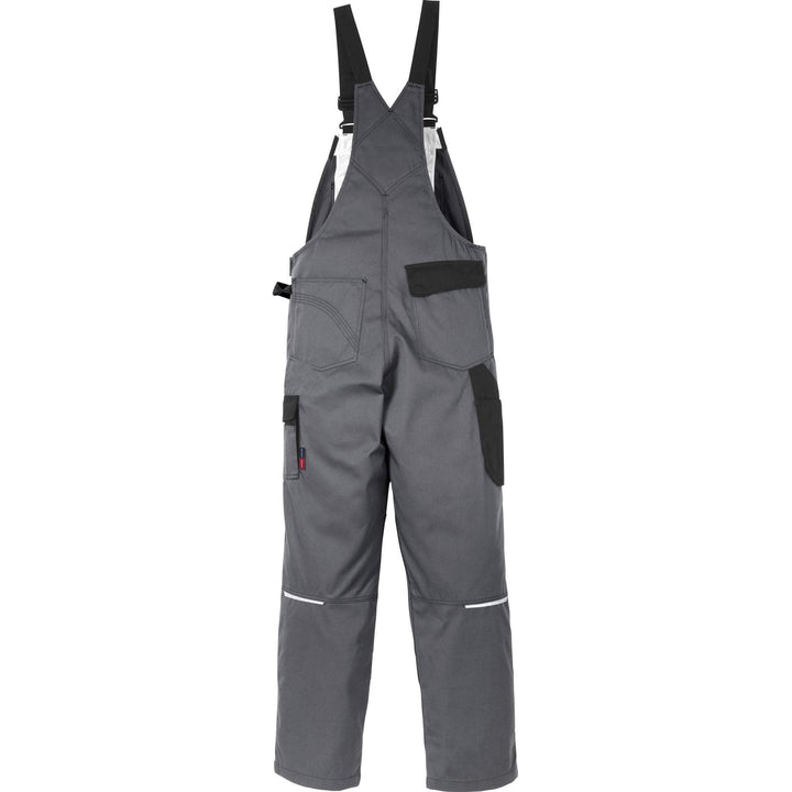 Fristads Kansas Icon Bib and Brace Grey/Black Back1#colour_grey-black