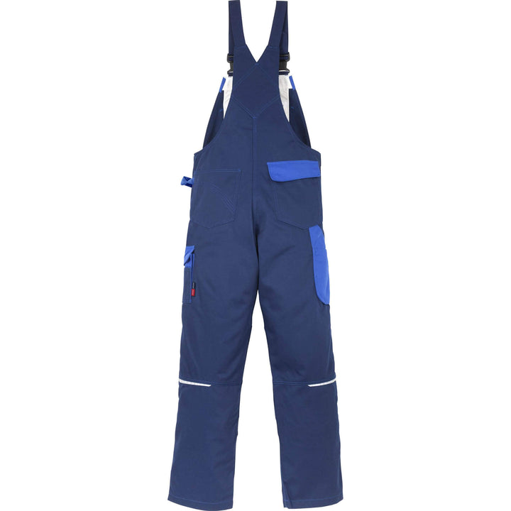 Fristads Kansas Icon Bib and Brace Navy/Royal Back1#colour_navy-royal
