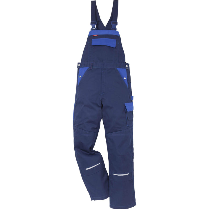 Fristads Kansas Icon Bib and Brace Navy/Royal Front1#colour_navy-royal
