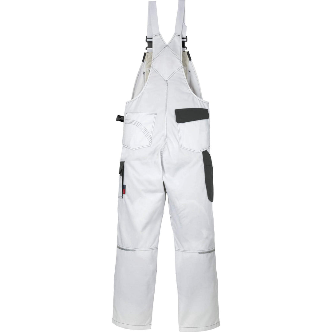 Fristads Kansas Icon Bib and Brace White/Grey Back1#colour_white-grey