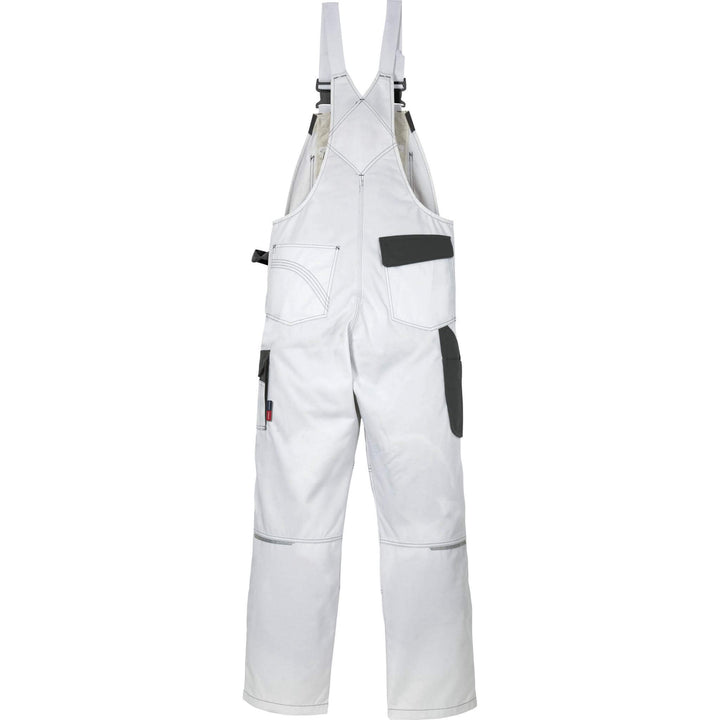 Fristads Kansas Icon Bib and Brace White/Grey Back1#colour_white-grey