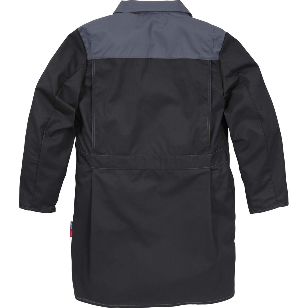 Fristads Kansas Icon Coat Black/Grey Back1#colour_black-grey