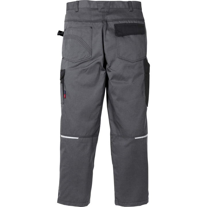 Fristads Kansas Icon Cotton Trousers Grey/Black Back1#colour_grey-black