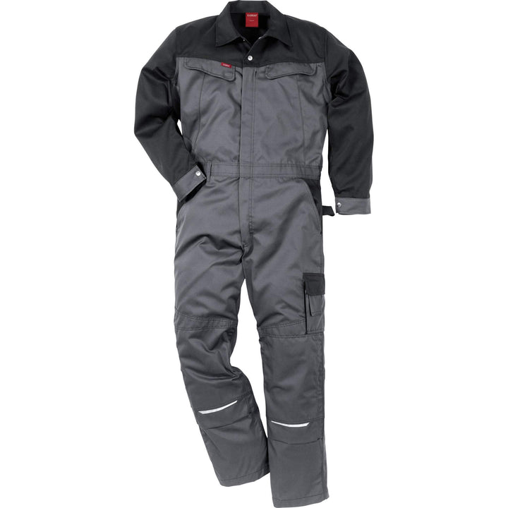 Fristads Kansas Icon Coverall Grey/Black Front1#colour_grey-black