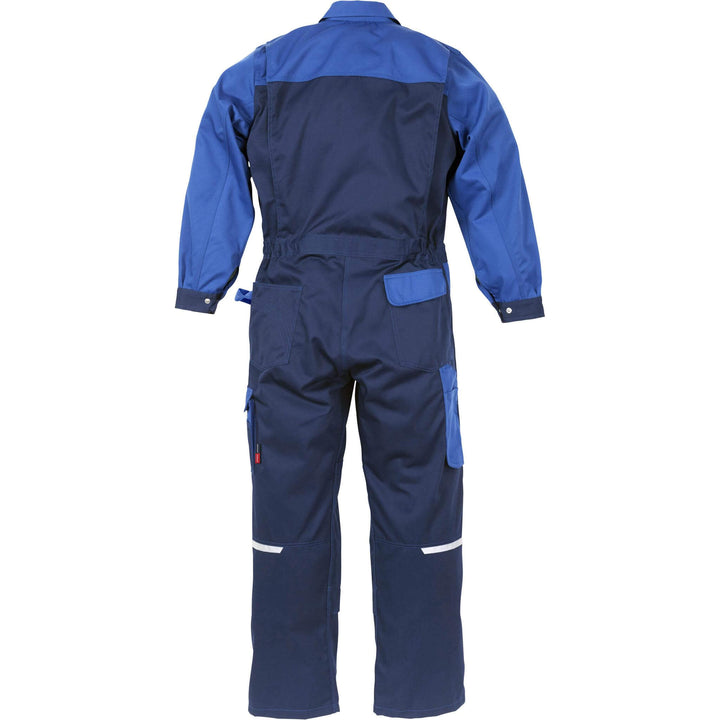 Fristads Kansas Icon Coverall Navy/Royal Back1#colour_navy-royal