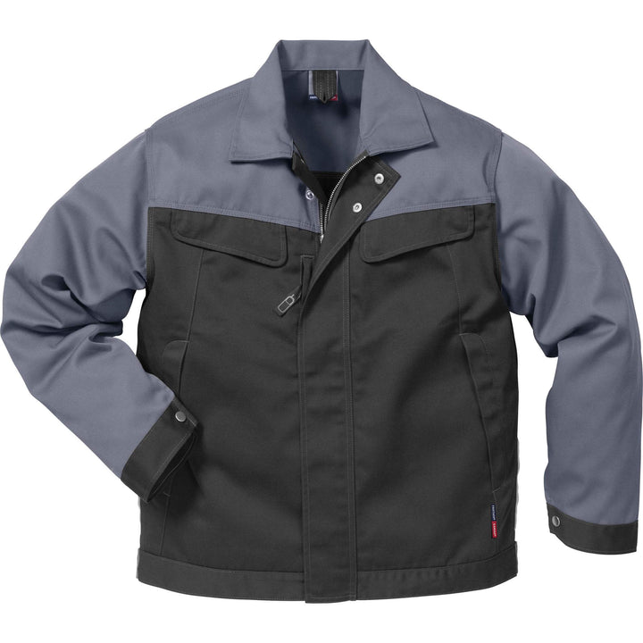 Fristads Kansas Icon Jacket Black/Grey Front1#colour_black-grey