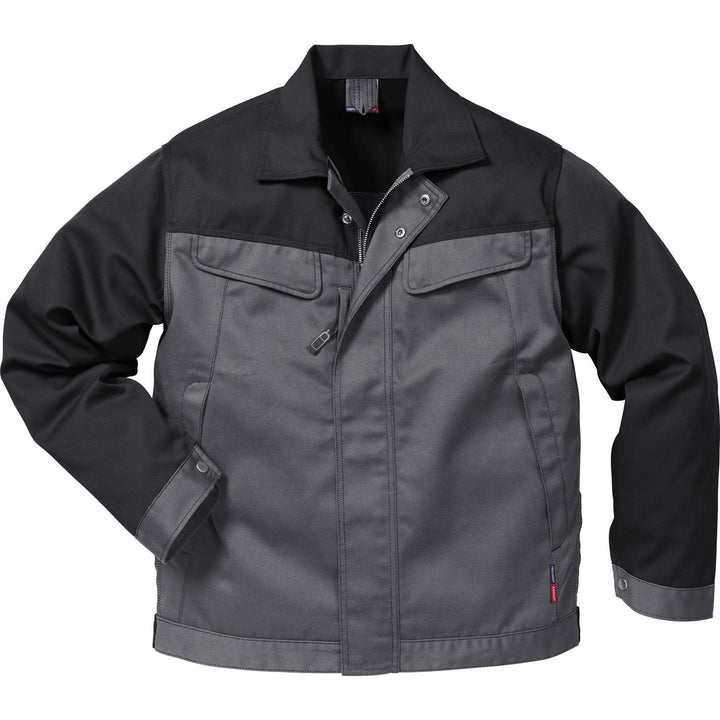 Fristads Kansas Icon Jacket Grey/Black Front1#colour_grey-black