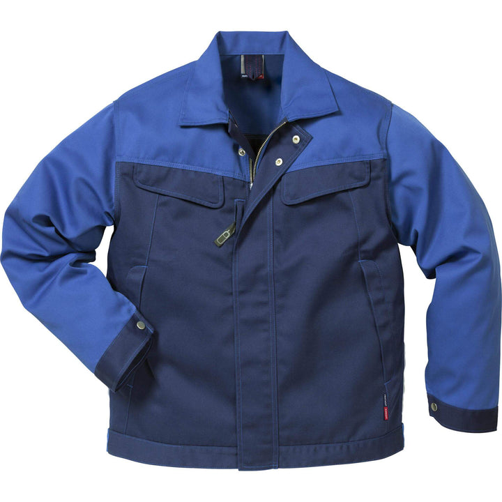 Fristads Kansas Icon Jacket Navy/Royal Front1#colour_navy-royal
