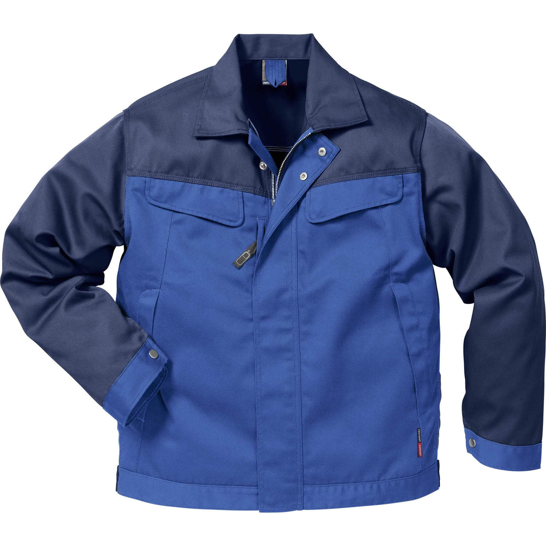 Fristads Kansas Icon Jacket Royal/Navy Front1#colour_royal-navy