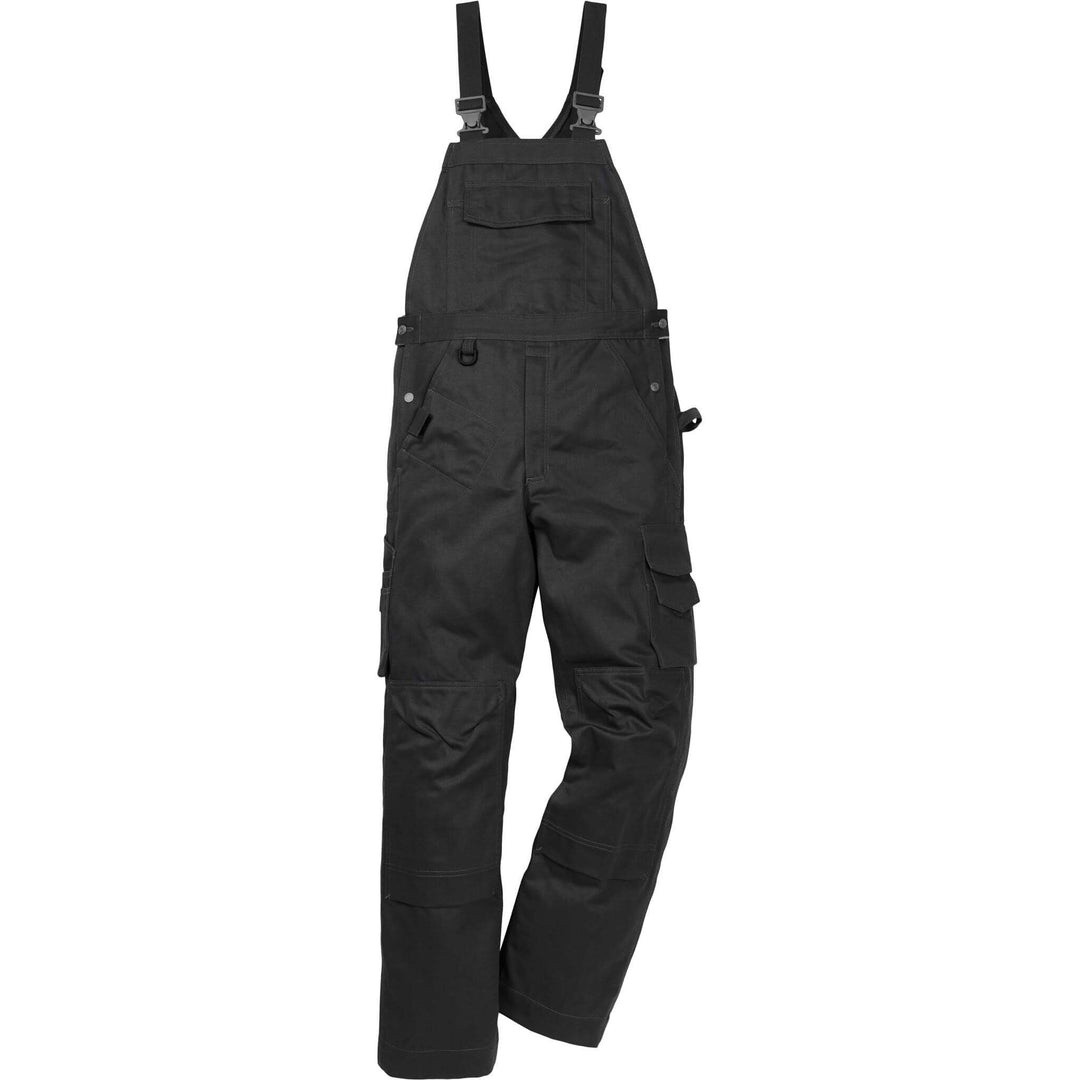 Fristads Kansas Icon One Bib and Brace Black Front1#colour_black