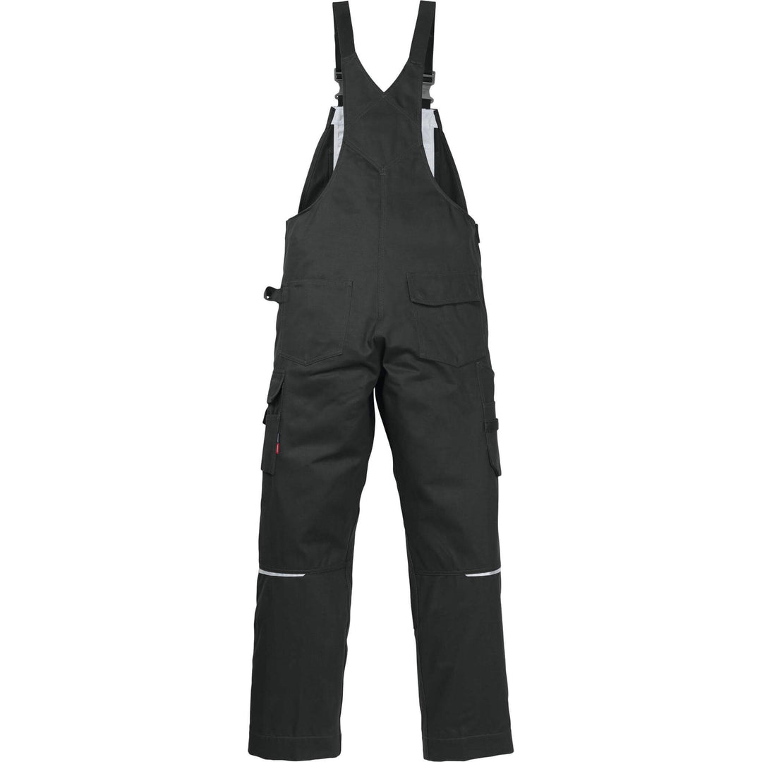 Fristads Kansas Icon One Cotton Bib and Brace Black Back1#colour_black