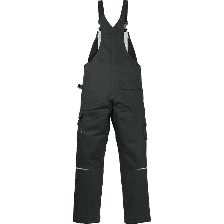 Fristads Kansas Icon One Cotton Bib and Brace Black Back1#colour_black