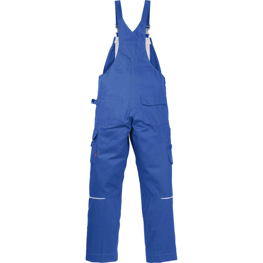 Fristads Kansas Icon One Cotton Bib and Brace Royal Blue Back1#colour_royal-blue