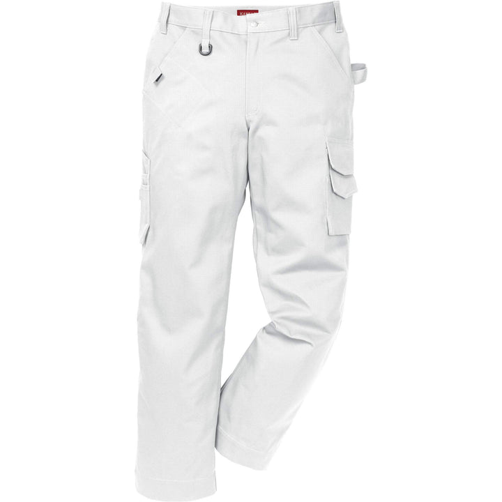 Fristads Kansas Icon One Cotton Trousers White Front1#colour_white