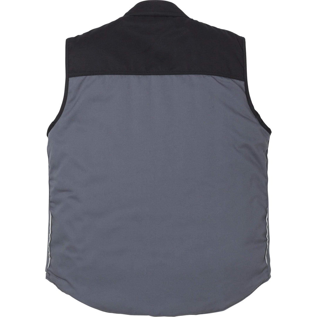 Fristads Kansas Icon Quilted THermal Waistcoat Grey/Black Back1#colour_grey-black