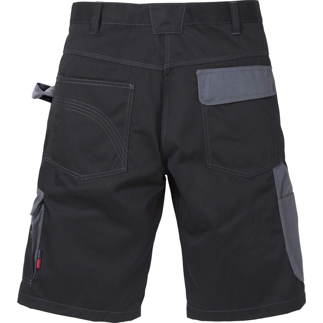 Fristads Kansas Icon Shorts Black/Grey Back1#colour_black-grey