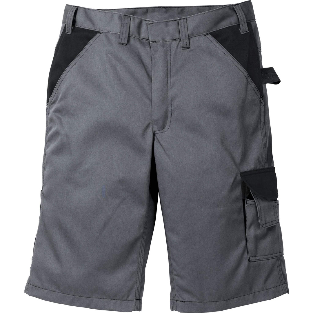 Fristads Kansas Icon Shorts Grey/Black Front1#colour_grey-black
