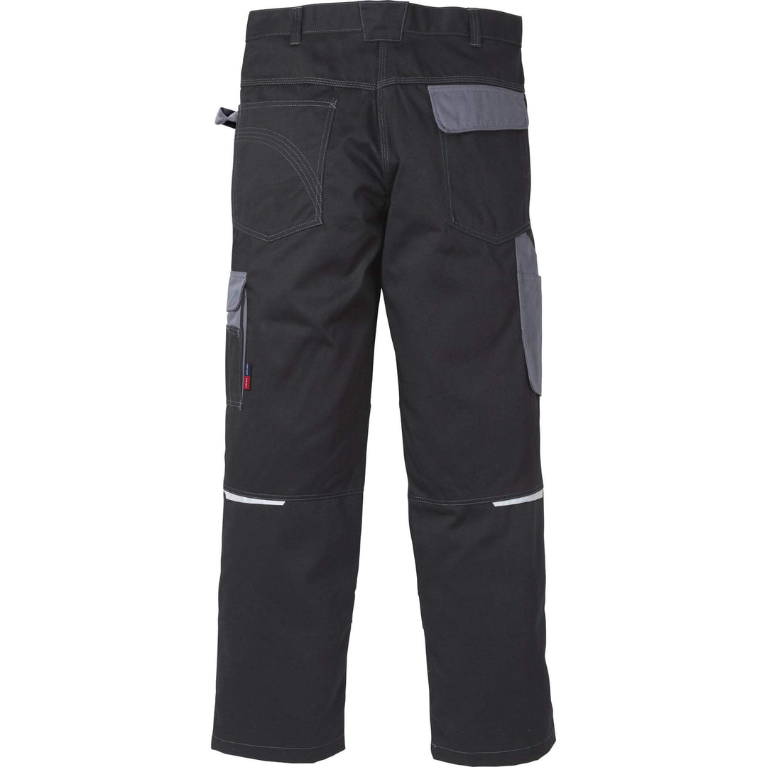 Fristads Kansas Icon Trousers Black/Grey Back1#colour_black-grey