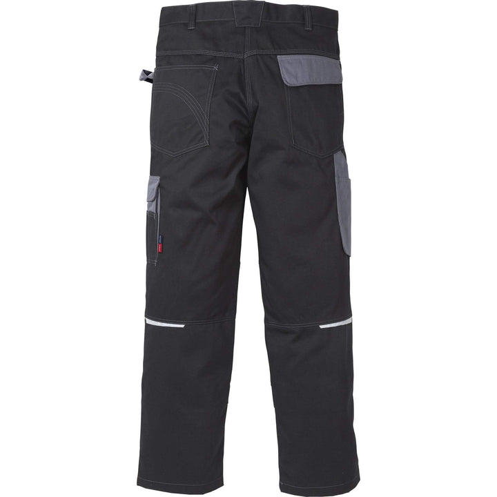 Fristads Kansas Icon Trousers Black/Grey Back1#colour_black-grey