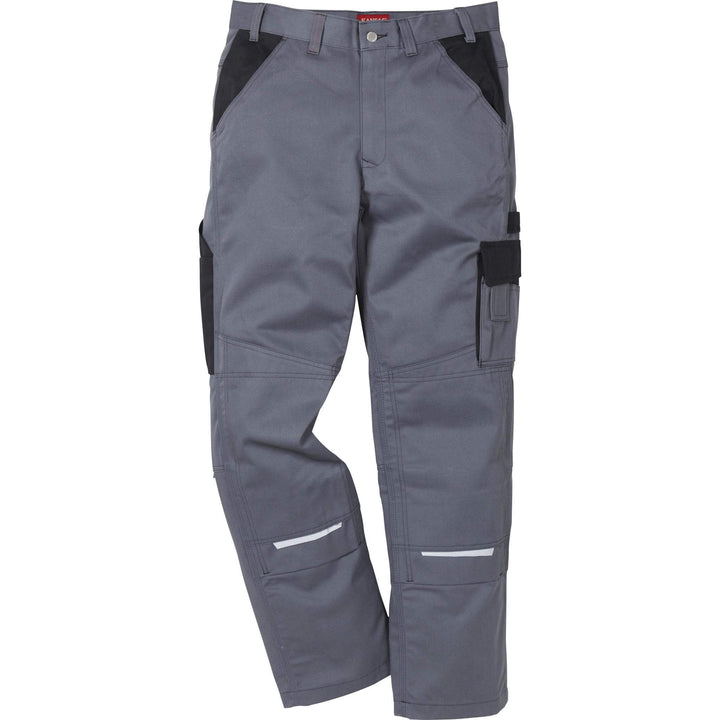 Fristads Kansas Icon Trousers Grey/Black Front1#colour_grey-black