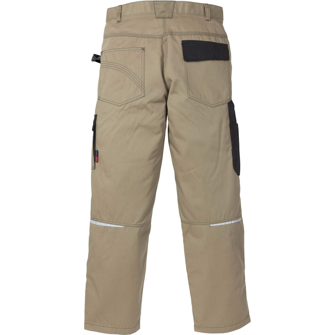 Fristads Kansas Icon Trousers Khaki/Black Back1#colour_khaki-black