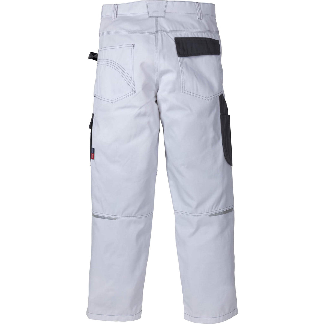 Fristads Kansas Icon Trousers White/Grey Back1#colour_white-grey